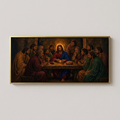 The Last Supper – La Última Cena | Framed Panoramic Canvas (Gold or Wood Frame)