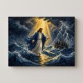 Walk on Water – Jesus Calms the Storm | Matthew 14:29 Canvas Print