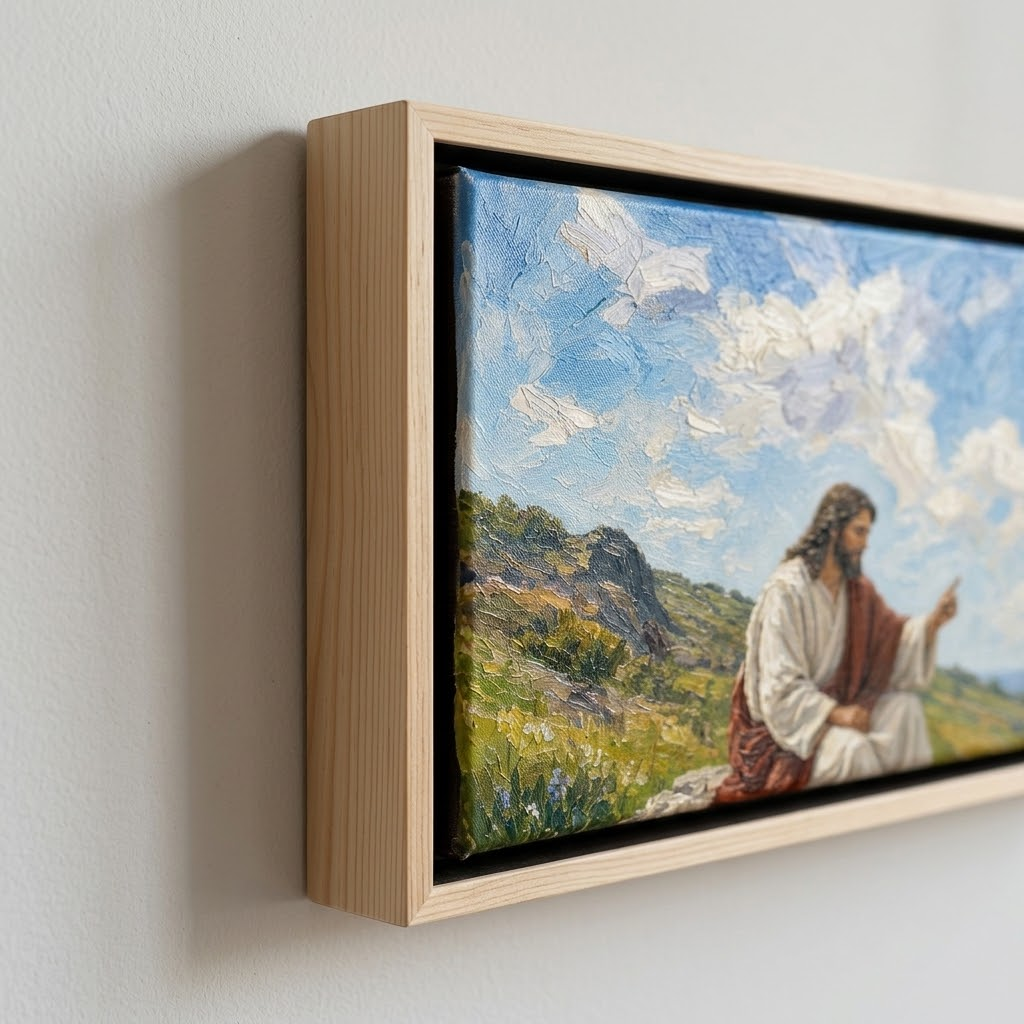 Sermon on the Mount – Jesus Teaching on the Hillside | Matthew 5 Framed Canvas